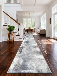1PC Grey Rugs,Modern Minimalist Style, Crystal Velvet Jelly Base Runner Rug,800gsm, Non-Slip Backing, Area Rug, Mat For Living Room, Carpet For Bedroom, Machine Washable Low-Pile, Kitchen Hallway Dining Office, All-Season - Grey - View 8