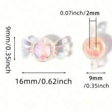 50pcs Colorful Candy Shaped Acrylic Beads For DIY Bracelet Necklace Making - 彩色 - 查看 4