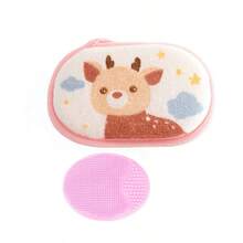 2pcs/Set Cartoon Animal Style Baby Bath Sponge, Super Soft Absorbent Natural Baby Bathing Sponge, Suitable For Sensitive Skin, For Boys And Girls - Multicolor - View 9
