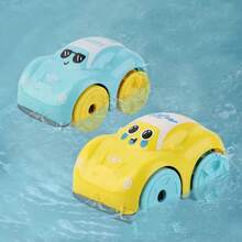 1pc Wind-Up Amphibious Car Toy - Random Style - Bathtub Swimming Pool Water Play Toy, Beach & Stress Relief Toy For Teens - Multicolor - View 1