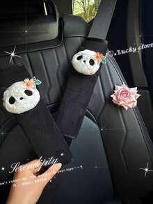 卡通熊猫可爱汽车安全带套 - A - 查看 6