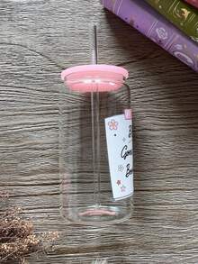 Bộ ly uống cà phê đá và trà xanh có ống hút, ly nước ép và trà sữa có ống hút, ly thủy tinh nữ tính có ống hút, bộ đồ uống. - Nhiều màu - Xem 3