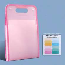 1pc Vertical File Folder, A4 13-Layer Accordion File Organizer, Portable Minimalist Document Bag, Student Subject Divider, Transparent Multi-Layer Expandable Handle File Folder, Large Capacity Exam Paper/Document Storage, Suitable For Office & School (Free Random Color Label Stickers Included) - Sets - View 16