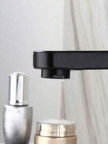 1件套浴室黑色冷热水混合水龙头，适用于盥洗台、浴室、厨房台面安装式浴室水槽水龙头，浴室水槽水龙头 - 水龍頭 - 查看 4