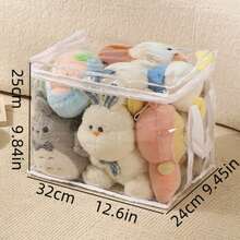 Bolsa de almacenamiento de juguetes de peluche de gran capacidad, organizador de almacenamiento de muñecas para niños, bolsa de almacenamiento impermeable para libros de estudiantes---Ahorro de espacio - Multicolor - Ver 5