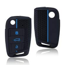 Cho VW Golf 7 GTI Polo T-Cross T-Touran Tiguan Octavia Nhanh Kodiaq Fabia Ghế Ibiza Leon Ateca arona Chìa Khóa Bao - A - Xem 4
