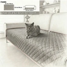 1pc Solid Color Plaid Waterproof Anti-Slip Thin Sofa Cover, Suitable For Small/Medium/Large Pets, Applicable For Bedroom/Living Room Pet Sofa Protector (Sold By Piece, Not Full Set) - Royal Blue - View 17