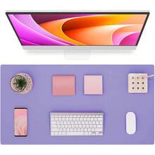 Large Size PU Leather Desk Pad, Office Desk Mat, Anti-Slip Mouse Pad, Waterproof Writing Board, Suitable For Office And Home - A - View 97
