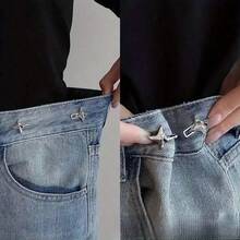 1/2/3/5 Pairs Star Shaped Waist Cincher Clips, Waist Shaping Magic Tool, Adjustable Waist Fastener Clips For Belts, Scarves, Shawls, Sweaters - Silver - View 4