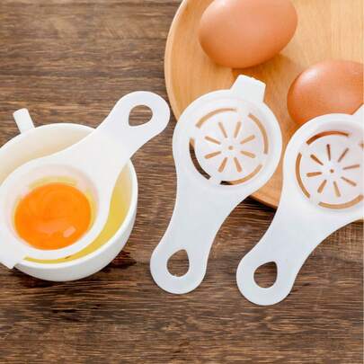 1pc/3pcs Egg White Separator, Egg Yolk Separator, Plastic Egg White Filter, Kitchen Cooking Egg Separator, Kitchen Gadget