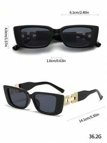 1件 Y2K 复古时尚眼镜，男女通用，超大镜框，轻便百搭，适合海滩、街头、音乐节等场合，是青少年、男士、女士毕业季的理想配饰。 - 彩色 - 查看 7