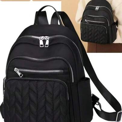 Backpack Women's New Diamond Lattice Large Capacity Travel Fashion All Casual Bag Oxford Cloth Women Backpack