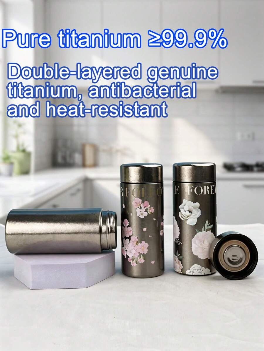 Cốc giữ nhiệt mini bằng titan nguyên chất, cốc chân không titan, cốc giữ nhiệt chất lượng cao, cốc du lịch di động. - Nhiều màu - Xem 1