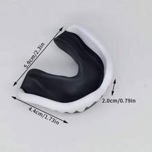 HUSHANYING 1 Protector Bucal Deportivo Blanco Y Negro Con Correa, Protector Bucal Profesional Para Boxeo, Muay Thai, Mma, Lucha Libre, Hockey Y Deportes De Contacto, Adecuado Para Adultos Y Adolescentes - Blanco y Negro - Ver 3