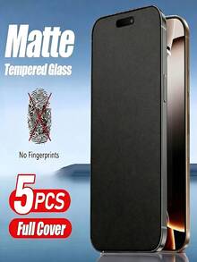 5pcs Matte Tempered Glass Screen Protector Compatible With IPhone 17 Air/17 Pro Max/16 Pro Max/17e/16e/16/15/14/13/12/11/Plus/X/XS/XR/XS Max/Mini 9H Tempered Glass Film, Anti-Fingerprints, Smooth As Silk, Case Friendly, Anti-Glare - Clear - View 36