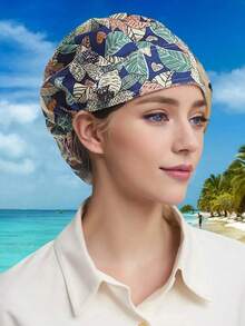 Washable Printed Chef Hat With Patterns Of Cats, Bears, Rabbits, And Sunflowers, Professional Hat Suitable For Work, Travel, Hiking, Or Everyday Use - 4. Cat - View 8