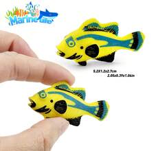 Set de 12 piezas de mini peces tropicales, modelo del mundo marino de PVC sólido, que incluye decoraciones de peces de aguas profundas, modelo educativo del océano, adecuado para regalos de festivales infantiles, perfecto para la decoración de acuarios y recuerdos de fiesta - Multicolor - Ver 8