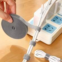 1 Roll Reusable Multi-Functional Adjustable Cable Management Strap, Data Cable Organizer And Storage Tie, Computer Wiring Clip, Desktop Wire Holder - Multicolor - View 1