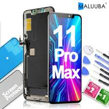 MALUUBA Juego de reparación de pantalla de repuesto para iPhone 12 Pro Max, ensamblaje de pantalla LCD con digitalización de toque 3D, almohadilla magnética de vidrio frontal de 17.02cm, herramientas de reparación, modelos A2342 A2410 A2411 A2412 - LCD - Ver 12