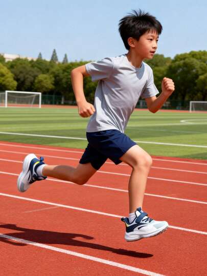 Children's Spring/Summer Athletic Shoes, Lightweight And Breathable, With A Non-Slip And Wear-Resistant Upper And A Gradient Color Sole. Stylish And Versatile, The Adjustable Hook And Loop Closure Makes Them Easy To Put On And Take Off, Perfect For School And Student Sports Running Shoes.