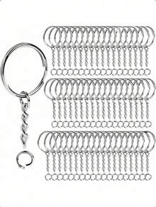 20-Piece Keychain Crafting Kit - The Complete Set Includes 10 Keychains And 10 Jump Rings - Multicolor - View 1