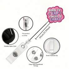 1pc Retractable And Lightweight Badge Clip With ID Card Holder, Easy To Pull, Suitable For Nurses, Employees, Doctors, Registered Nurses And Nursing Assistants - A - View 7