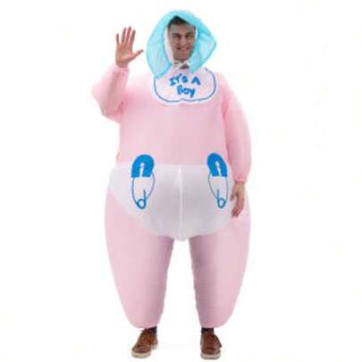 1pc Inflatable Cute Baby Costume, Suitable For Height 1.5-2m, Applicable For Christmas, Anime Cosplay, Party, Stage Performance And Masquerade