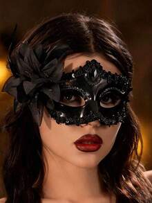 1 chiếc mặt nạ Venice màu đen ren hoa trang trí dành cho nữ, mặt nạ hóa trang thời trang và thanh lịch, tạo thêm vẻ bí ẩn và quyến rũ cho những dịp đặc biệt, phù hợp cho Ngày Valentine, lễ hội Carnival, dạ hội hóa trang. - Nhiều màu - Xem 11