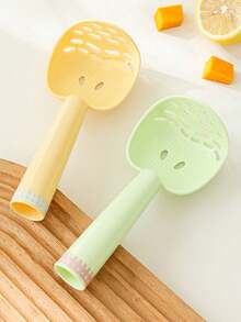 1个/2个装多功能烹饪勺带滤网，创意PP塑料漏勺，适用于家庭厨房、婴儿辅食和土豆泥捣碎器 - 彩色 - 查看 11