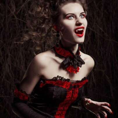 Sharp-Toothed White Baby Teeth Costume Props, Zombie Fangs Fake Teeth Set, Spoofish Prank Party Fangs Set, Costume Props For A Masquerade Ball Party