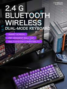 M75 无线蓝牙双模机械键盘，配备游戏/办公静音 PBT 键帽 - 查看 2