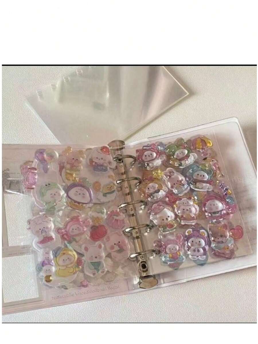 Libro de almacenamiento de pegatinas con página interior transparente de PET de un solo lado - Múltiple - Ver 1