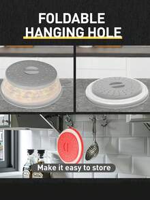 1 pieza Tapa para microondas, Utensilio de cocina multifuncional protector contra salpicaduras - Multicolor - Ver 2