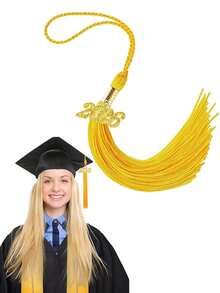 Graduation Tassel 2026 For Grad Cap And Graduation Ceremony Accessory Decoration Handmade DIY Tassels, 2026 Tassels For Graduation Pendants, Tassels For Graduation Caps, Bachelor's Bags, And Keychains,Graduation Tassel For Photography Prop Graduation Tassel Gift For Classmates - 金色 - 查看 1