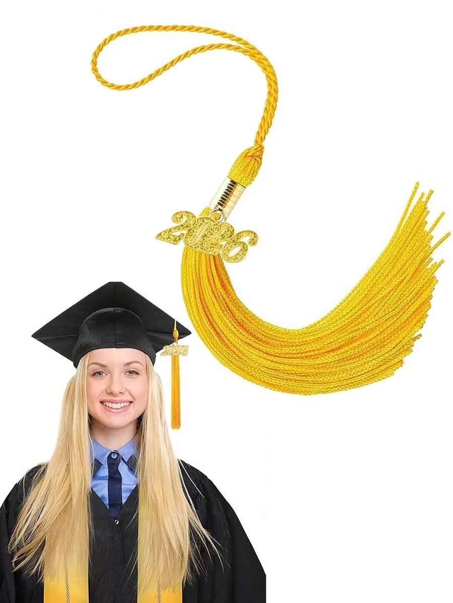 Graduation Tassel 2026 For Grad Cap And Graduation Ceremony Accessory Decoration Handmade DIY Tassels, 2026 Tassels For Graduation Pendants, Tassels For Graduation Caps, Bachelor's Bags, And Keychains,Graduation Tassel For Photography Prop Graduation Tassel Gift For Classmates - 金色 - 查看 1