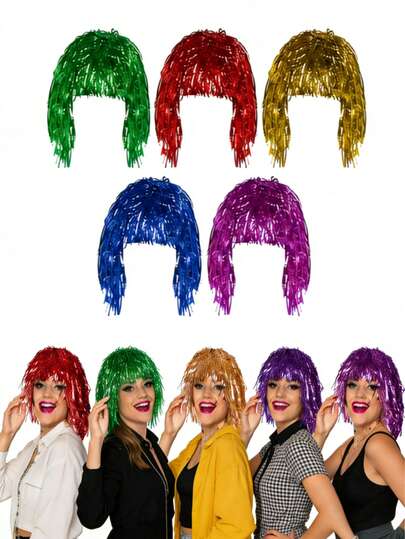 Tóc giả hóa trang dự tiệc, tóc giả trang trí thanh lịch cho bữa tiệc, tóc giả trang trí mềm mượt cho lễ hội