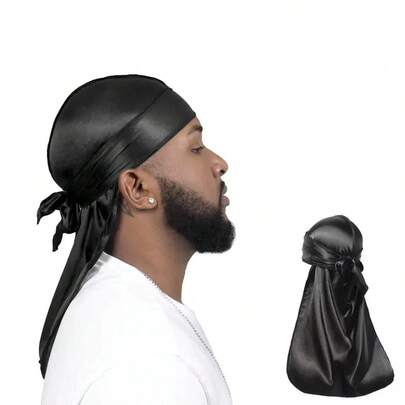 Pañuelo estilo pirata callejero desgastado para hombres - Pañuelo casual y transpirable de estilo callejero con dos colas largas, adecuado para deportes, sombreros de pirata de moda y disfraces de pirata