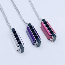 Necklace Harmonica 4-Hole 8-Tone Mini Harmonica 4-Hole 8-Tone Playable Harmonica Playable Song Harmonica, Harmonica, Mini Toy, Electronic Pet, Mini Guitar, Kazoo - Multicolor - View 7