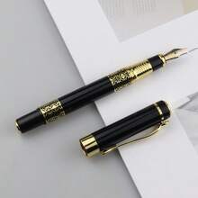 1 bút máy ngòi kim loại 0.5mm + 10 hộp mực đen. Một chiếc bút máy cao cấp, mang phong cách cổ điển, phù hợp cho việc viết, ký tên trong công việc và làm quà tặng. - Bút máy kinh doanh - Xem 8