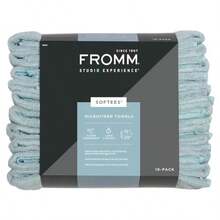 Fromm Softees 45042 - Toallas de microfibra para el cabello manos cara uso en casa salón spa peluquería 16 x 29 pulgadas extra duraderas y absorbentes color aguamarina 45042 - Agua - Ver 1