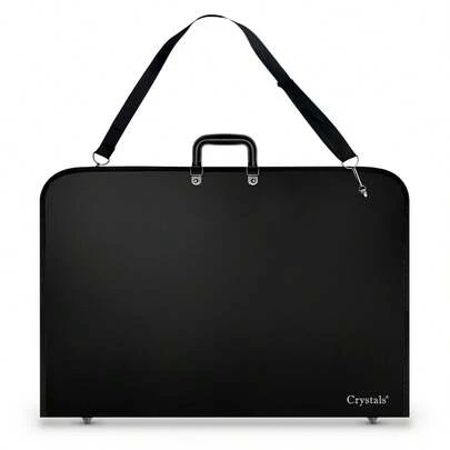 Crystals Waterproof Art Portfolio Folder Bag A1 A2 A3 Artwork Holder Drawing Storage Carry Case With Shoulder Strap Black