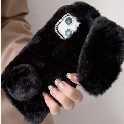Fluffy Phone Case Compatible With Apple 17 Pro Max, 11/12/13/14/15/16 Pro Max, Galaxy S25/S22/23/24+ A04/A05/A14, /// 13C+, Note 14/13C/12/11 Pro, Enjoy/Honor Phones