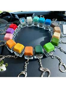 四合一键盘减压钥匙扣，键盘减压手指摇铃玩具，减压礼物，理想的生日礼物，派对礼品 - 彩色 - 查看 9