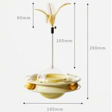 四合一宠物猫玩具翻滚喂食器益智转盘，互动猫玩具 - 查看 3