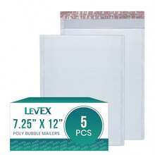 7.25 X 12 [5 Pack] Poly Bubble Mailers Padded Envelope Mailers Packing Envelope Mailing Bags For Shipping Lightweight Waterproof Material Light Gray - 灰色的 - 查看 1
