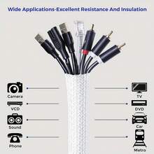 Computer Cable Organizer, Desktop Cable Management Tube, Hub, Car Cable Tie, Cable Protector - 1pcs - View 6
