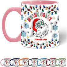 Taza de café personalizada de 11 onzas con efecto 3D, taza de cerámica personalizada con nombre para días festivos, taza de especialidad personalizada, taza de café unisex, taza de cerámica, impresión a doble cara, reutilizable, apta para microondas y lavavajillas, regalo de cumpleaños, regalo del Día de la Madre - Dulces árboles navideños - Ver 13