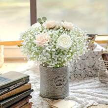 180pcs White Star Flowers, Artificial Bouquet, Suitable For Home Decoration, Tabletop Decoration, DIY Flower Arrangement, Decoration For Weddings And Festival Parties, Indoor And Outdoor Garden Decoration, Weddings, Parties And Room Decoration. - White - View 8