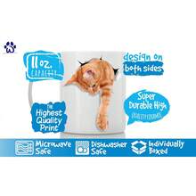 11盎司姜橙色陶瓷马克杯，趣味咖啡杯，适合情侣、生日、父亲节、母亲节等场合，双面印花陶瓷杯，可重复使用，微波炉和洗碗机适用，生日礼物，母亲节礼物 - 扮演薑 - 查看 3