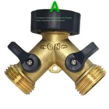 1pc/Set, Made Of Solid Copper, One-Piece Faucet Splitter With Waterproof Gasket, 3/4" Y-Type Hose Adapter, Garden Ball Valve Water Hose Splitter That Can Be Divided Into Two Bi-Directional Splitters, Threaded Connection, Kit Includes 1/2" Quick Connector And Waterproof Tape, Suitable For Car Washing, Watering Garden, Park And Lawn. Accessories. - Multiple Styles - View 12